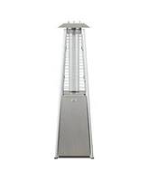 Costway 35'' Portable Tabletop Pyramid Patio Heater Stainless Steel Propane gas 9500 Btu