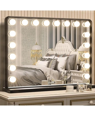 keonjinn Hollywood Frame Makeup Mirror with 3 Color Lights & Memory Function