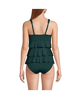 Lands' End Women's Ruffle Fauxkini One Piece Swimsuit