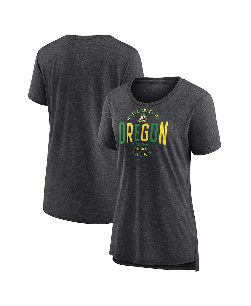 Fanatics Women's Black Oregon Ducks True Classics Break It Down Tri-Blend T-Shirt