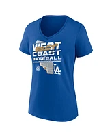 Fanatics Women's Royal Los Angeles Dodgers 2024 World Series Champions Shut Out V-Neck T-Shirt