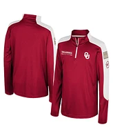 Colosseum Big Boys and Girls Crimson Oklahoma Sooners Oht Military Appreciation Cyclone Quarter-Zip Windshirt