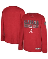 Colosseum Big Boys and Girls Heather Crimson Alabama Crimson Tide Oht Military Appreciation Oorah Long Sleeve T-Shirt