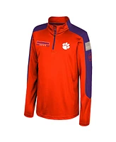 Colosseum Big Boys and Girls Orange Clemson Tigers Oht Military Appreciation Cyclone Quarter-Zip Windshirt