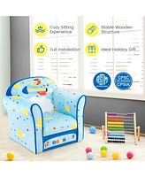 Gouun Toddlers Sofa Chair with Velvet Fabric Cover High Density Sponge Filling