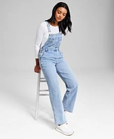 Now This Womens Long Sleeve Top Denim Overalls Exclusively At Macys