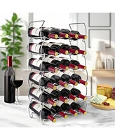 Sorbus 6-Tier Stackable Wine Rack - Perfect for Bar, Wine Cellar, Basement, Cabinet, Pantry, etc - Hold 24 Bottles