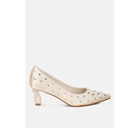 London Rag Madhara Heart-Shaped Rhinestones Pumps