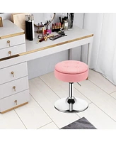 Gouun Adjustable 360° Swivel Storage Vanity Stool with Removable Tray