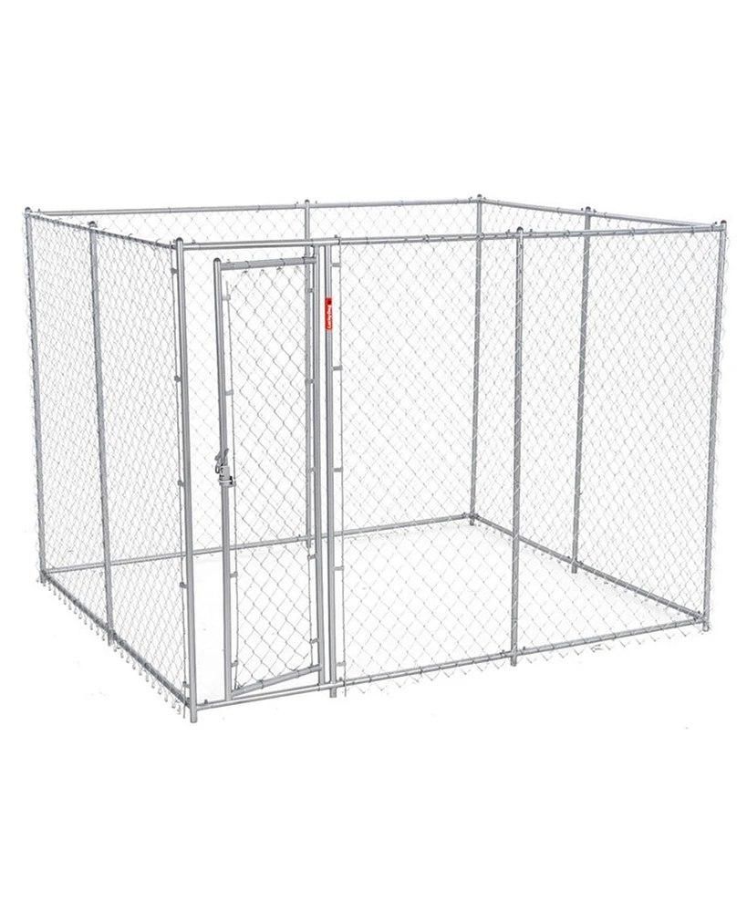 Lucky Dog Adjustable 10' x 10' x 6' Heavy Duty Chain Link Dog Kennel Enclosure