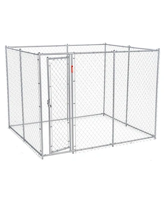 Lucky Dog Adjustable 10' x 10' x 6' Heavy Duty Chain Link Dog Kennel Enclosure