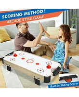 Inolait 36" Mini Tabletop Air Hockey Game w/Electric Motor Fan, 2 Pushers and 2 Air Hockey Pucks