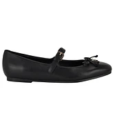 Guess Women's Kayra Square Toe Mary Jane Bow Ballet Flats