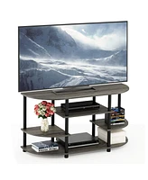 Furinno Tv Stand for Tv's up to 44" Console Entertainment Center Bookcase Shelves