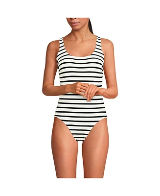 Lands' End Women's Petite Tugless X-Back One Piece Swimsuit