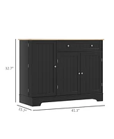 Homcom 41" Sideboard Buffet Cabinet with Storage Drawer, Adjustable Shelf,