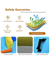 Gymax Inflatable Water Slide Bounce House Climbing Wall without Blower