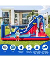 Gouun 6-In-1 Inflatable Water Park with Climbing Wall Splash Pool (Without Blower)