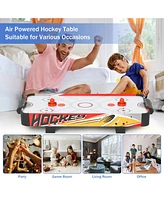 Sugift 36" Mini Tabletop Air Hockey Table for Kids, Indoor Air Hockey Game w/Electric Motor Fan, Pushers & Pucks