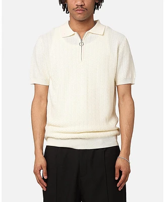 Xxiii Herringbone Quater Zip Polo Shirt