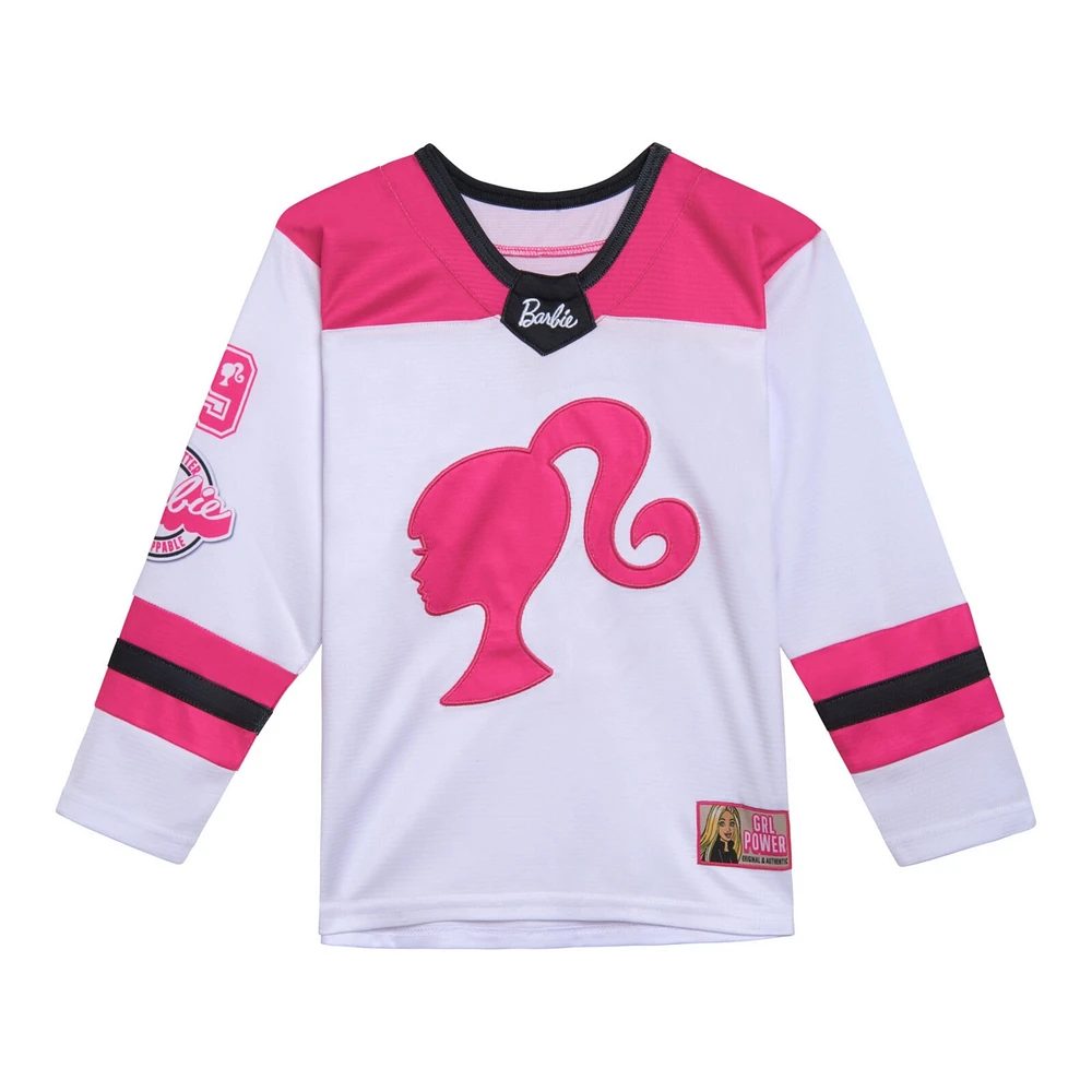 Barbie Girls Mesh Hockey Jersey Long Sleeve T-Shirt