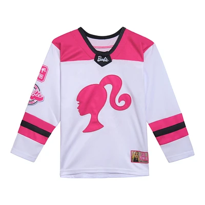 Barbie Girls Mesh Hockey Jersey Long Sleeve T-Shirt