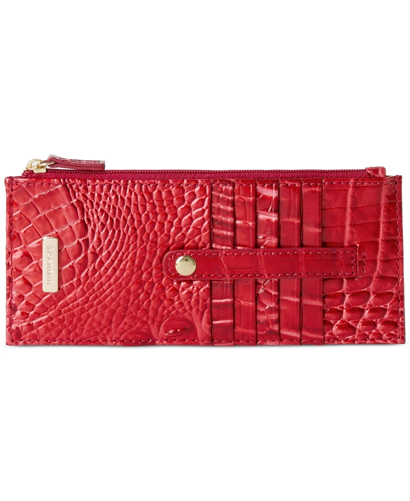 Brahmin Credit Card Melbourne Embossed Leather Wallet