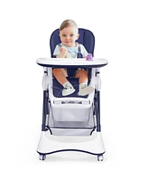 Gouun A-Shaped High Chair with 4 Lockable Wheels