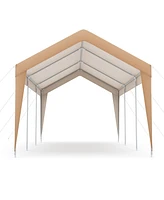 Gouun 10 x 20 Feet Patio Heavy Duty All-Weather Carport-without Sidewall