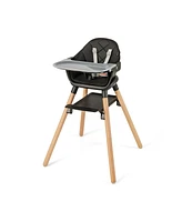 Gouun 6 in 1 Convertible Highchair with Safety Harness and Removable Tray