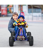 Skonyon 4 Wheel Pedal Powered Ride On Car with Adjustable Seat