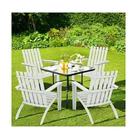 Givimo Outdoor Patio Acacia Wood Adirondack Lounge Armchair