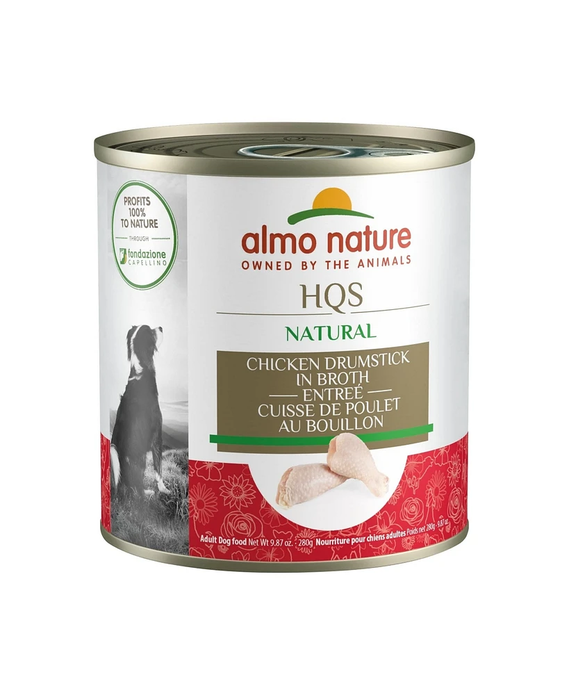 Almo Nature Hqs Natural Dog 12pk (9.87oz): Chicken Drumstick In Broth Entree