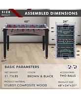Inolait 48in Foosball Table and Arcade Table Soccer with Foosball Accessories for Home and Game Room
