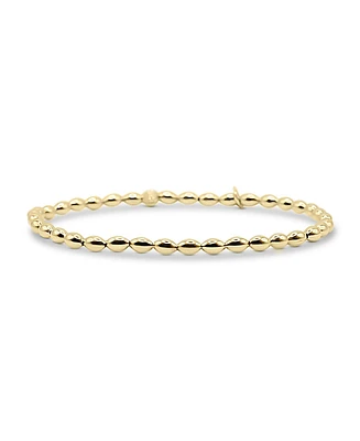 Bowood Lane Non-Tarnishing Gold filled, 3mm Elongated Bead Stretch Bracelet