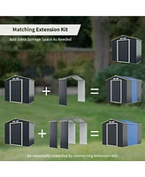 Gouun Outdoor Storage Shed Extension Kit for 7 Feet Shed Width