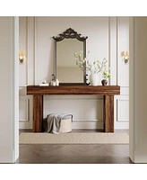 Tribesigns Long Console Table, 63 inches Wooden Rectangular Sofa Table for Behind the Couch, Farmhouse Entryway Table for Hallway, Living Room, and En