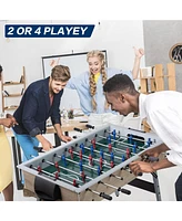 Sugift 48in Game Room Size Folding Foosball Table, Foldable Space Saving Table Soccer Game with 2 Balls