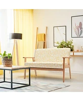 Gouun Modern Fabric Loveseat Sofa Couch Upholstered 2-Seat Armchair