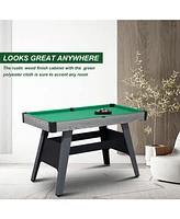 Sugift 48" Portable Pool Table for Kids & Adults, Mini Billiards Game Table w/Full Accessories for Family Game Nights