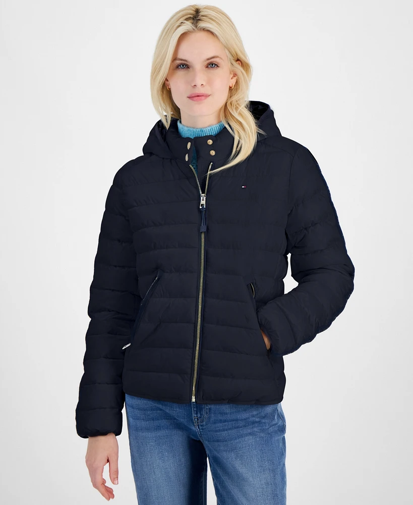Tommy Hilfiger Women's Hooded Zip-Front Puffer Jacket