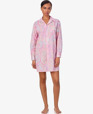 Lauren Ralph Women's Roll Tab Sleepshirt