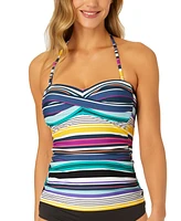 Anne Cole Women's Striped Twist-Front Tankini Top