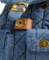 Coach Tabby Small Quilted Denim Backpack