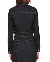 Avec Les Filles Women's Cropped Denim Jacket