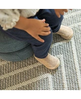 Komuello Toddler First Walk Sock Shoes - Cable Dark Beige