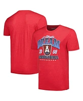 Sportiqe Women's Heather Red Atlanta Dream Comfy Super-Soft Tri-Blend T-Shirt