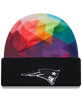 New Era Big Boys and Girls Black New England Patriots 2023 Nfl Crucial Catch Cuffed Knit Hat