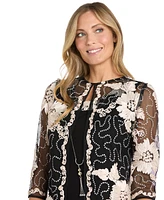 R & M Richards Women's Soutache Jacket, Sheath Dress Necklace Set