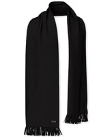 Hugo Men's Albas Wool Raschel Fringed 67" Scarf